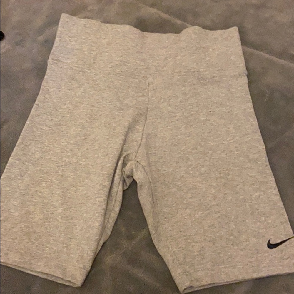 Gray Nike bike shorts